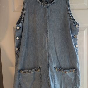 Rare Vintage Disney Hunchback Of Notre Dame Denim Mini Dress